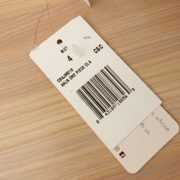 White One Piece Swimsuit 4‎ Black Off Shoulder Colorblock Lace Up Hipster Anja - Picture 10 of 11